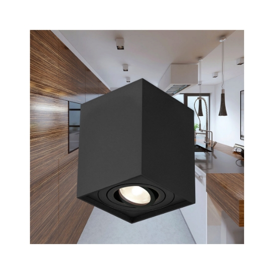 Imagine CORP PATRAT 1XGU10 NEGRU GAMA-SS