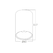 Imagine CORP GAMA BETA-8010 ROTUND 1XGU10 NEGRU