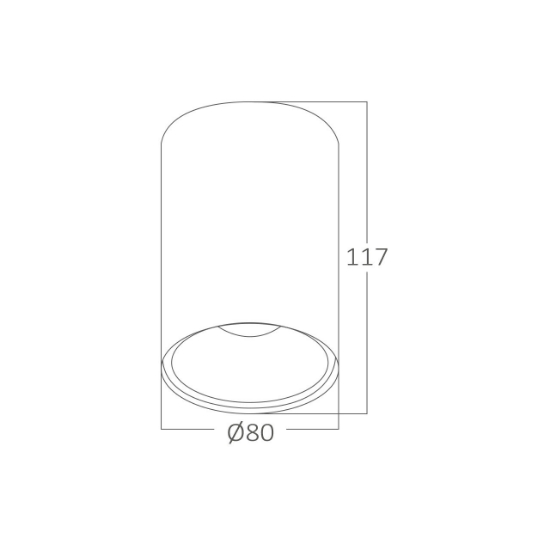 Imagine CORP GAMA BETA-8010 ROTUND 1XGU10 NEGRU