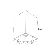 Imagine CORP GAMA BETA-8010 PATRAT 1XGU10 NEGRU