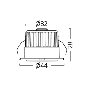 Imagine SPOT LED ROTUND 3W 38G 3C 3000K IP54 ALB BRY.