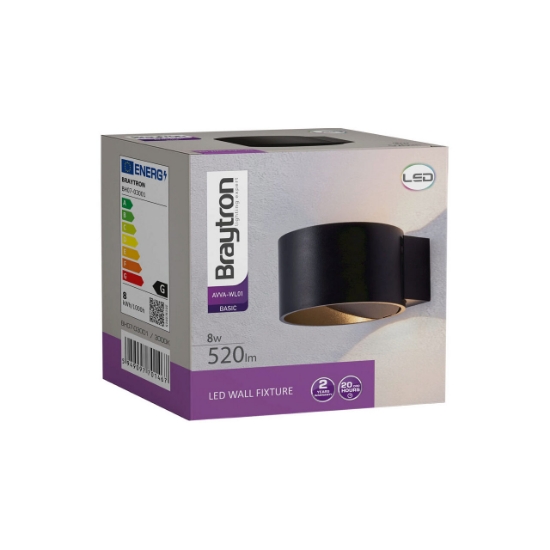 Imagine CORP LED 8W 400LM 3000K NEGRU IP20 AVVA-WL01
