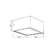 Imagine CORP LED PENTRU PERETE-PATRAT 8W 400LM 3000K ALB