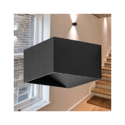 Imagine CORP LED PENTRU PERETE-PATRAT 8W 400LM 3000K NEGRU