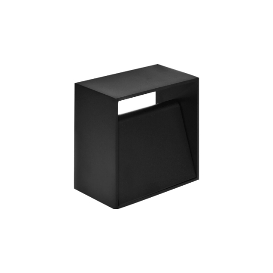 Imagine CORP LED PENTRU PERETE-PATRAT 8W 400LM 3000K NEGRU