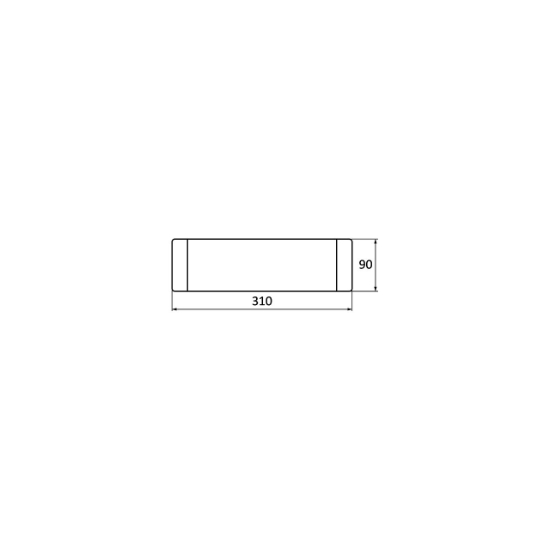 Imagine CORP LED PENTRU PERETE-DREPTUNGHI 12W 3000K ALB