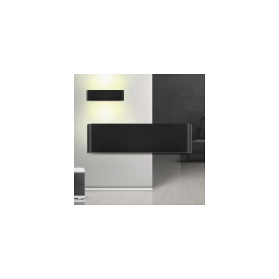 Imagine CORP LED PENTRU PERETE-DREPTUNGHI 12W 3000K NEGRU