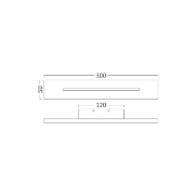 Imagine CORP LED PT PERETE 10W 3000K LEVA-WL300-RCT NEGRU