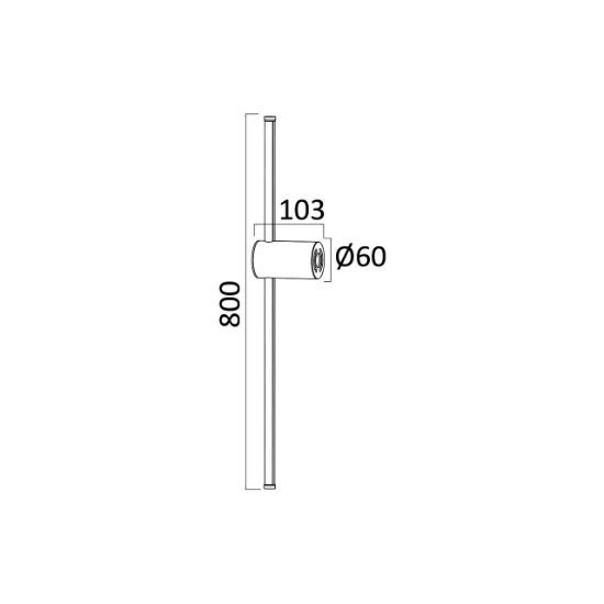 Imagine CORP LED PENTRU PERETE-TINY-16W 1160lm 3000K AURIU