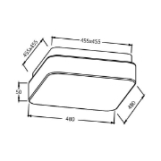 Imagine PLAFONIERA LED 40W 3000/4000/6500K IP20 JADE SQR