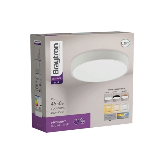 Imagine PLAFONIERA LED 45W TELECOMANDA LEMN BLADE SR RND