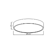 Imagine PLAFONIERA LED 45W TELECOMANDA LEMN BLADE SR RND