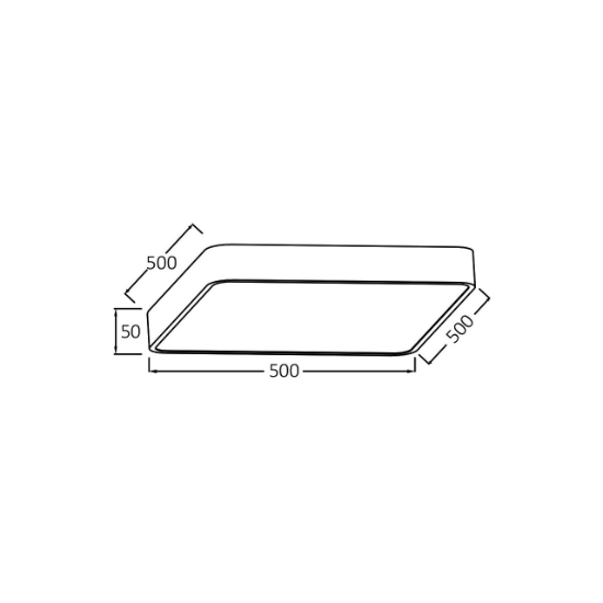 Imagine PLAFONIERA LED 45W TELECOMANDA ALB BLADE SQR