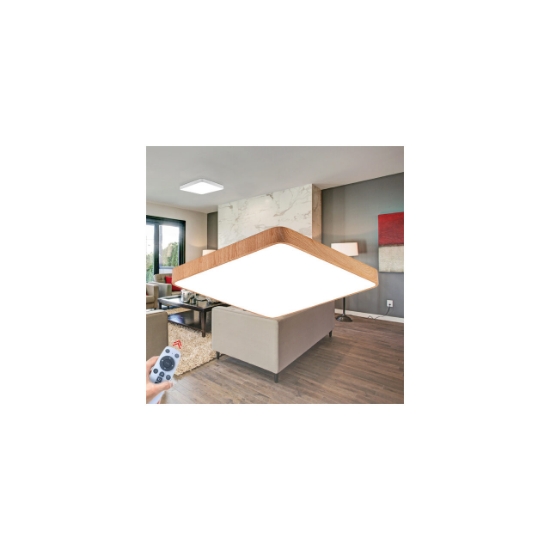 Imagine PLAFONIERA LED 45W TELECOMANDA LEMN BLADE SQR