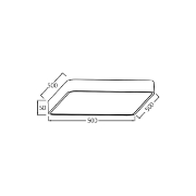 Imagine PLAFONIERA LED 45W TELECOMANDA LEMN BLADE SQR