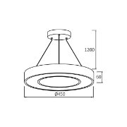Imagine PLAF. LED SUSP 36W 3000/4000/6500K ALB BLADE RND