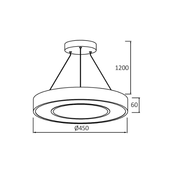 Imagine PLAF. LED SUSP 36W 3000/4000/6500K ALB BLADE RND