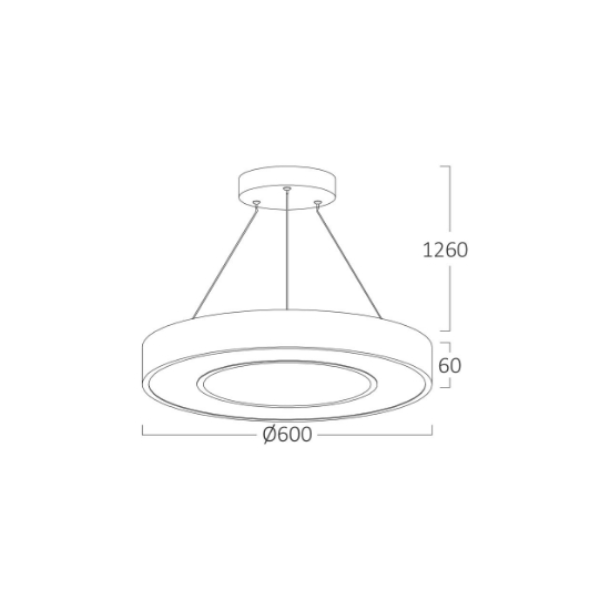 Imagine PLAF. LED SUSP 45W 3000/4000/6500K LEMN BLADE RND