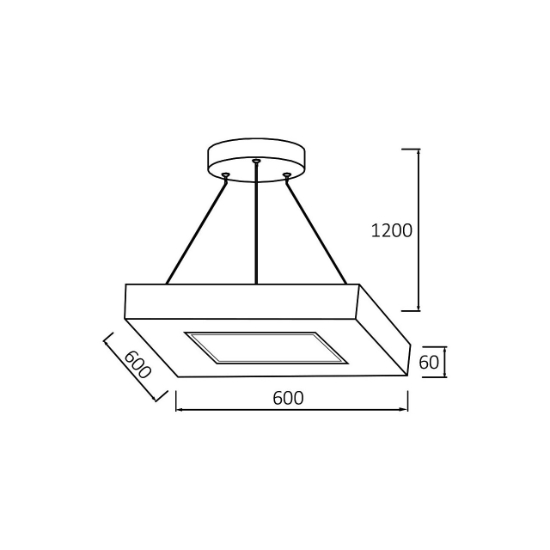 Imagine PLAF. LED SUSP 45W TELECOMANDA ALB BLADE SQR