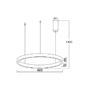 Imagine CORP DECORATIV CU LED 35W 3in1 PD-2540 NEGRU LINA