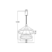 Imagine CORP DECORATIV CU LED 65W 3in1 PD-2540 ALB LINA