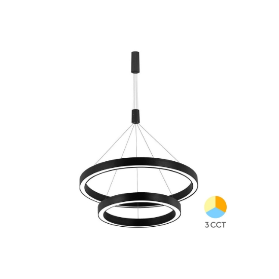 Imagine CORP DECORATIV CU LED 65W 3in1 PD-2540 NEGRU LINA