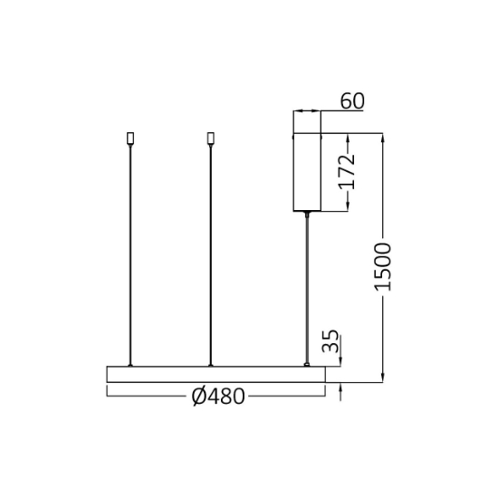 Imagine CORP DECORATIV LED 36W 3in1 SLP-PD-RND BELLA AURIU