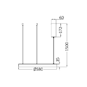 Imagine CORP DECORATIV LED 46W 3in1 SLP-PD-RND BELLA AURIU