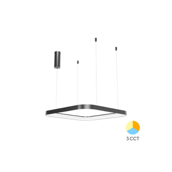 Imagine CORP DECORATIV LED 36W 3in1 SLP-PD-SQR BELLA NEGRU