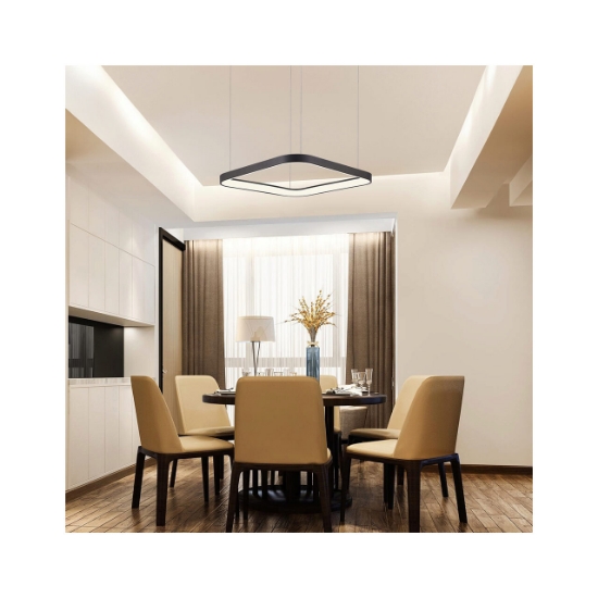 Imagine CORP DECORATIV LED 46W 3in1 SLP-PD-SQR BELLA NEGRU