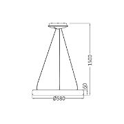 Imagine CORP DECORATIV LED 46W 3in1 MLP-PD-RND BELLA NEGRU