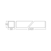 Imagine CORP LED SUSPENDAT RECTA 45W 3000K, 4050lm  NEGRU