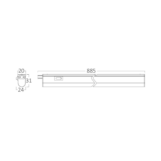 Imagine CORP LINEER LEDLINE 11W 4000K 1220LM D:885MM IP20