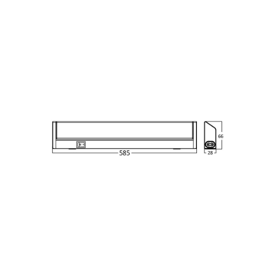 Imagine CORP LED PT BAIE 10W 3000K 600MM MIRRORA