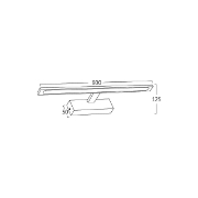 Imagine CORP LED PT BAIE 12W 3IN1 600MM NEGRU IP44 ARIA