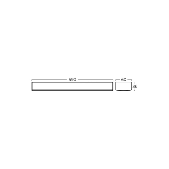 Imagine CORP LINEER PROLINE-PT 60CM 18W 3in1 IP40 ALB