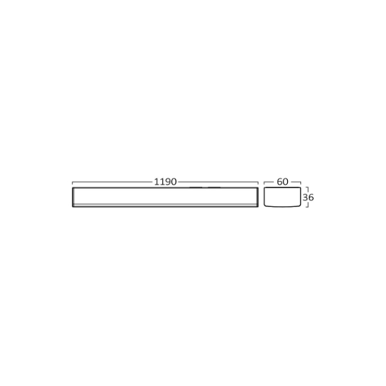 Imagine CORP LINEER PROLINE-PT 120CM 36W 3in1 IP40 ALB