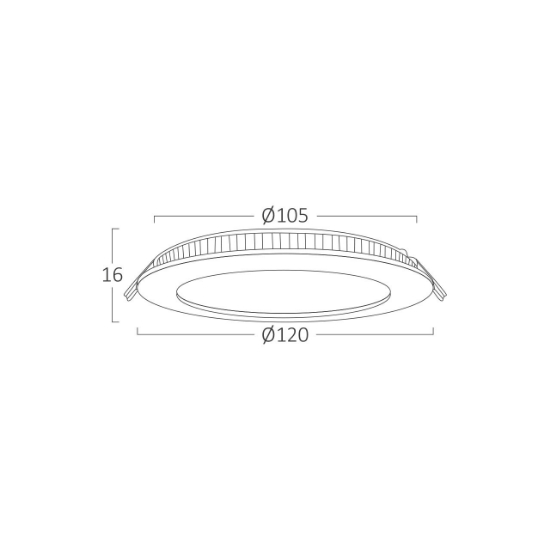 Imagine SPOT LED ROTUND ST 6W 350LM 3000K F:120MM