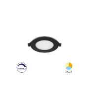 Imagine SPOT LED ROTUND ST 4W 280LM DIM 3in1 F:85MM NEGRU IP40