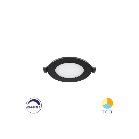 Imagine SPOT LED ROTUND ST 4W 280LM DIM 3in1 F:85MM NEGRU IP40