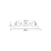 Imagine SPOT LED ROTUND ST 4W 280LM DIM 3in1 F:85MM NEGRU IP40