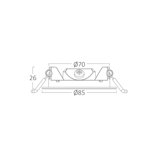 Imagine SPOT LED ROTUND ST 4W 280LM DIM 3in1 F:85MM NEGRU IP40