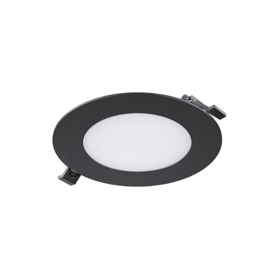 Imagine SPOT LED ROTUND ST 6W 470LM DIM 3000K F:128MM NEGRU IP40