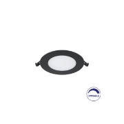 Imagine SPOT LED ROTUND ST 6W 470LM DIM 6500K F:128MM NEGRU IP40