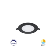 Imagine SPOT LED ROTUND ST 6W 470LM DIM 3in1 F:128MM NEGRU IP40