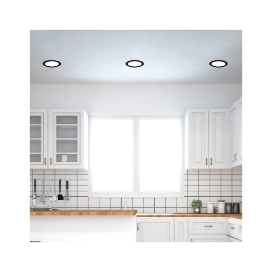 Imagine SPOT LED ROTUND ST 6W 470LM DIM 3in1 F:128MM NEGRU IP40