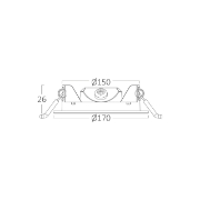 Imagine SPOT LED ROTUND ST 12W 1120LM DIM 3in1 F:170MM ALB IP40