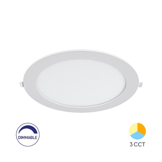 Imagine SPOT LED ROTUND ST 18W 1800LM DIM 3in1 F:229MM ALB IP40 BRAYTRON