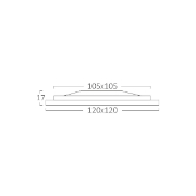 Imagine SPOT LED PATRAT ST 6W 350LM 6500K D:120x120MM