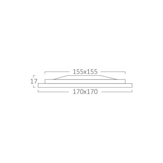 Imagine SPOT LED PATRAT ST 12W 910LM 6500K D:170x170MM